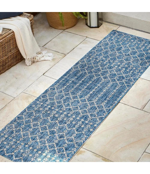 Jonathan Y SANTA MONICA Blue SMB108B 2ft.-2in. X 14ft. Rect. Rug