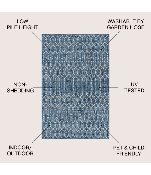 Jonathan Y SANTA MONICA Blue SMB108B 10ft. X 14ft. Rect. Rug