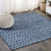 Jonathany Santa Monica SMB108B Navy/Light Gray Area Rug 5 ft. 3 in. X 5 ft. 3 in. Square