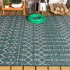 Jonathany Santa Monica SMB108C Teal/Gray Area Rug 9 ft. X 12 ft. Rectangle