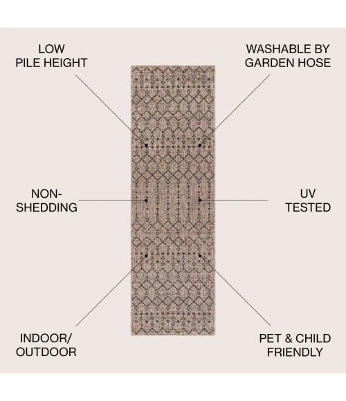 Jonathan Y SANTA MONICA Brown SMB108D 2ft.-2in. X 20ft. Rect. Rug