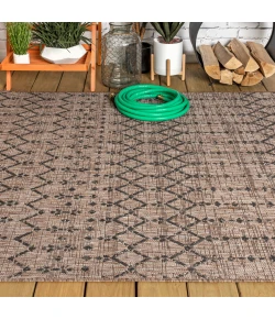 Jonathany Santa Monica SMB108D Natural/Black Area Rug 3 ft. 11 in. X 6 ft. Rectangle