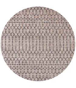 Jonathany Santa Monica SMB108D Natural/Black Area Rug 5 ft. 3 in. X 5 ft. 3 in. Round