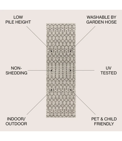 Jonathan Y SANTA MONICA Gray SMB108E 2ft.-2in. X 14ft. Rect. Rug