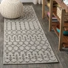 Jonathany Santa Monica SMB108E Light Gray/Black Area Rug 2 ft. 2 in. X 10 ft. Runner