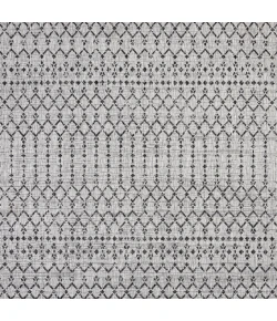 Jonathany Santa Monica SMB108E Light Gray/Black Area Rug 5 ft. 3 in. X 5 ft. 3 in. Square