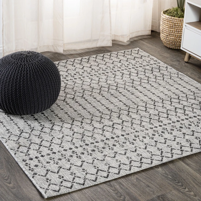 Jonathan Y SANTA MONICA Gray SMB108E 6ft.7in. Square Rug