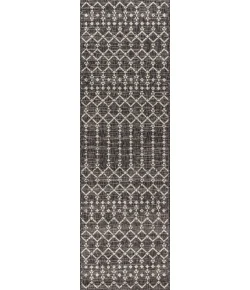 Jonathany Santa Monica SMB108F Black/Gray Area Rug 2 ft. 2 in. X 10 ft. Runner