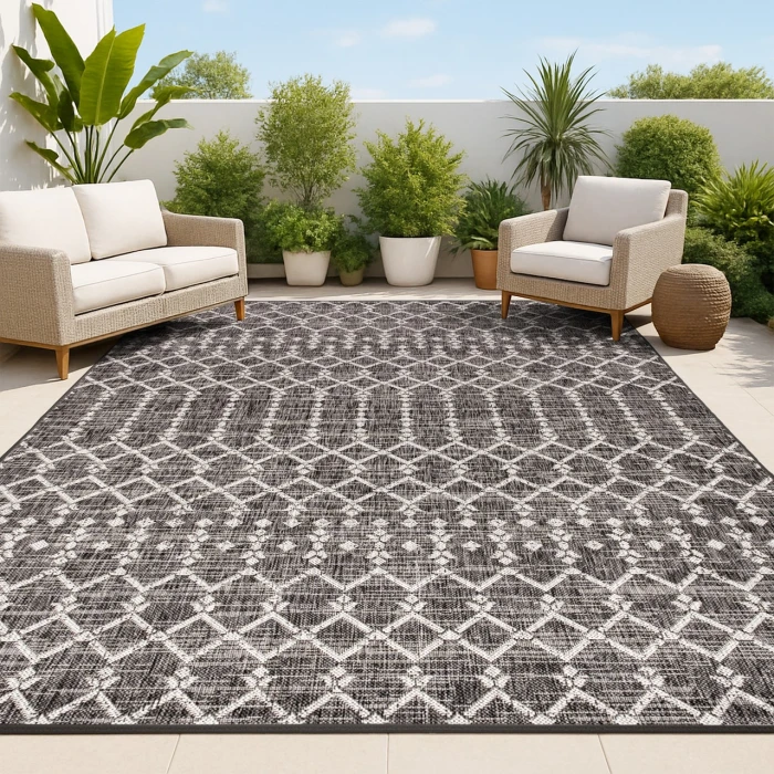 Jonathan Y SANTA MONICA Black SMB108F 6ft. X 9ft. Rect. Rug