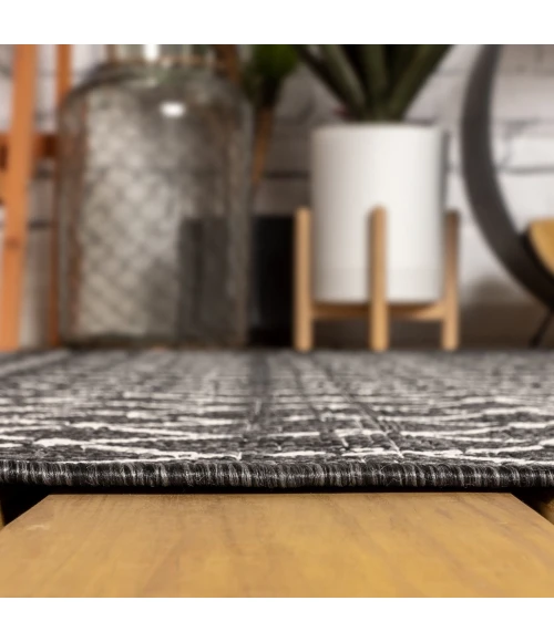 Jonathan Y SANTA MONICA Black SMB108F 3ft.-11in. Square Rug