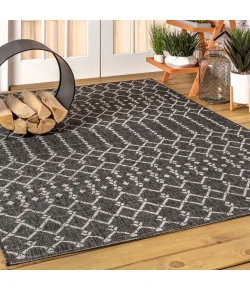 Jonathany Santa Monica SMB108F Black/Gray Area Rug 3 ft. 1 in. X 5 ft. Rectangle