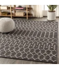 Ourika Moroccan Geometric Textured Weave Black/Gray 8 ft. x 10 ft. Indoor/Outdoor Area Rug