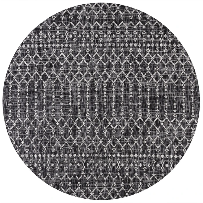 Jonathan Y SANTA MONICA Black SMB108F 6ft.7in. Round Rug