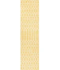 Ourika Moroccan Geometric Textured Weave Yellow/Cream 2 ft. x 10 ft. Indoor/Outdoor Runner Rug