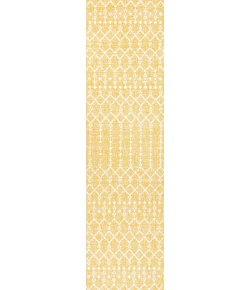 Jonathany Santa Monica SMB108G Yellow/Cream Area Rug 2 ft. 2 in. X 10 ft. Runner