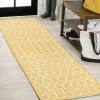 Jonathany Santa Monica SMB108G Yellow/Cream Area Rug 2 ft. 2 in. X 10 ft. Runner