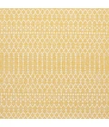 Ourika Moroccan Geometric Textured Weave Yellow/Cream 5' Square Indoor/Outdoor Area Rug