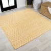 Jonathany Santa Monica SMB108G Yellow/Cream Area Rug 5 ft. 3 in. X 5 ft. 3 in. Square