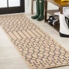 Jonathany Santa Monica SMB108H Beige/Navy Area Rug 2 ft. 2 in. X 10 ft. Runner