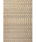Ourika Moroccan Geometric Textured Weave Beige/Navy 8 ft. x 10 ft. Indoor/Outdoor Area Rug