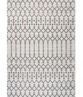 Ourika Moroccan Geometric Textured Weave Cream/Black 9 ft. x 12 ft. Indoor/Outdoor Area Rug