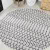 Jonathany Santa Monica SMB108I Cream/Black Area Rug 5 ft. 3 in. X 5 ft. 3 in. Round