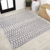 Jonathany Santa Monica SMB108I Cream/Black Area Rug 5 ft. 3 in. X 5 ft. 3 in. Square