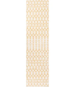 Jonathany Santa Monica SMB108J Cream/Yellow Area Rug 2 ft. 2 in. X 10 ft. Runner