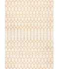 Ourika Moroccan Geometric Textured Weave Cream/Yellow 3 ft. x 5 ft. Indoor/Outdoor Area Rug
