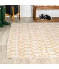 Ourika Moroccan Geometric Textured Weave Cream/Yellow 3 ft. x 5 ft. Indoor/Outdoor Area Rug