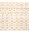 Ourika Moroccan Geometric Textured Weave Cream/Yellow 5' Square Indoor/Outdoor Area Rug
