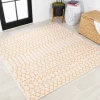 Jonathany Santa Monica SMB108J Cream/Yellow Area Rug 5 ft. 3 in. X 5 ft. 3 in. Square