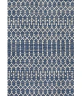 Ourika Moroccan Geometric Textured Weave Navy/Beige 8 ft. x 10 ft. Indoor/Outdoor Area Rug