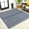 Jonathany Santa Monica SMB108K Navy/Beige Area Rug 5 ft. 3 in. X 5 ft. 3 in. Square