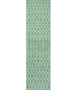 Jonathany Santa Monica SMB108L Ivory/Green Area Rug 2 ft. 2 in. X 8 ft. Runner