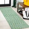 Jonathany Santa Monica SMB108L Ivory/Green Area Rug 2 ft. 2 in. X 10 ft. Runner