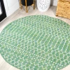 Jonathany Santa Monica SMB108L Ivory/Green Area Rug 5 ft. 3 in. X 5 ft. 3 in. Round