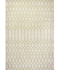 Ourika Moroccan Geometric Textured Weave Cream/Green 8 ft. x 10 ft. Indoor/Outdoor Area Rug