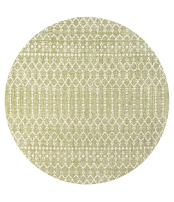 Jonathany Santa Monica SMB108N Light Green/Cream Area Rug 5 ft. 3 in. X 5 ft. 3 in. Round