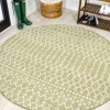 Jonathany Santa Monica SMB108N Light Green/Cream Area Rug 5 ft. 3 in. X 5 ft. 3 in. Round