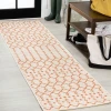 Jonathany Santa Monica SMB108O Cream/Orange Area Rug 2 ft. 2 in. X 10 ft. Runner
