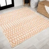Jonathany Santa Monica SMB108O Cream/Orange Area Rug 5 ft. 3 in. X 5 ft. 3 in. Square