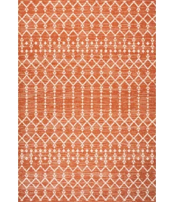 Jonathany Santa Monica SMB108P Orange/Cream Area Rug 5 ft. 3 in. X 5 ft. 3 in. Square