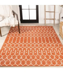 Jonathany Santa Monica SMB108P Orange/Cream Area Rug 5 ft. 3 in. X 7 ft. 7 in. Rectangle