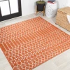 Jonathany Santa Monica SMB108P Orange/Cream Area Rug 5 ft. 3 in. X 5 ft. 3 in. Square
