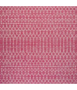 Jonathany Santa Monica SMB108Q Fuchsia/Light Gray Area Rug 5 ft. 3 in. X 5 ft. 3 in. Square