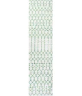 Ourika Moroccan Geometric Textured Weave Green/Ivory 2 ft. x 10 ft. Indoor/Outdoor Runner Rug