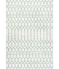 Ourika Moroccan Geometric Textured Weave Green/Ivory 8 ft. x 10 ft. Indoor/Outdoor Area Rug