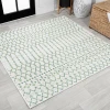 Jonathany Santa Monica SMB108R Green/Ivory Area Rug 5 ft. 3 in. X 5 ft. 3 in. Square