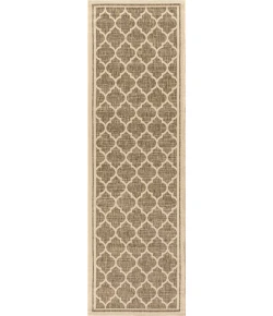 Jonathany Santa Monica SMB109A Brown/Beige Area Rug 2 ft. 2 in. X 10 ft. Runner